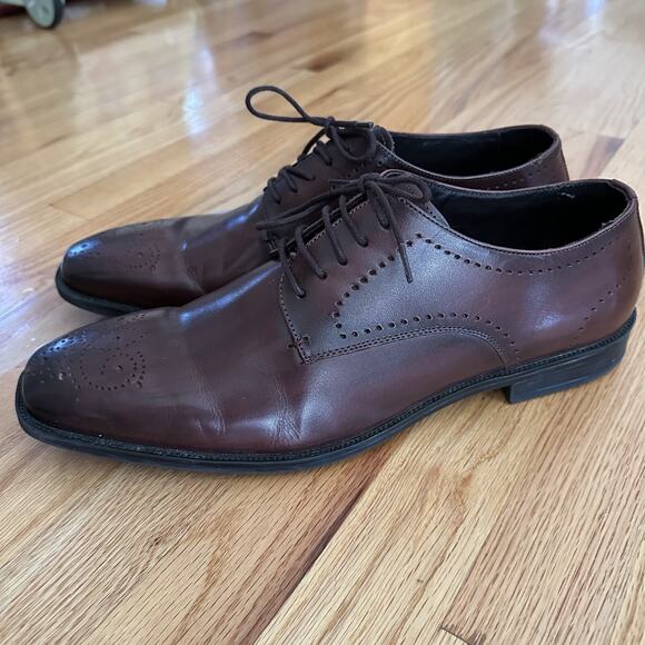 BELVEDERE Concord Men’s Brown Soft Leather Shoes Size 12 D Made in Brazil -500